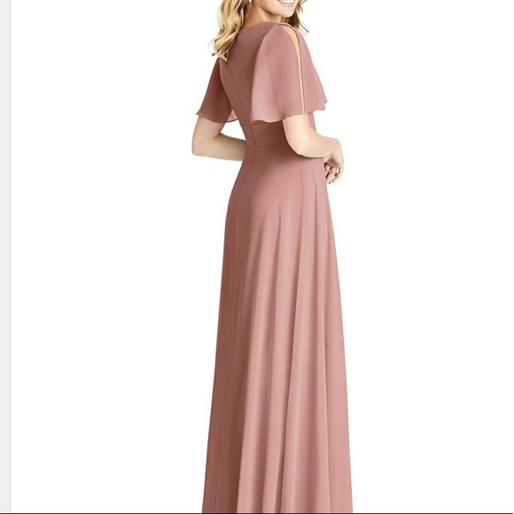 NWOT Social Bridesmaids 8188 Ruffle Sleeve V-neck - Picture 2 of 12